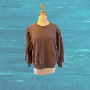 a new day Women's Lavender Puffed Sleeved Sweatshirt, L